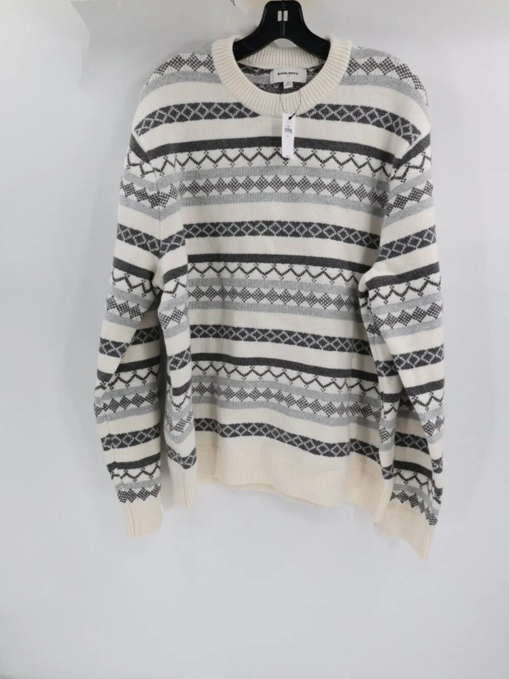 NWT Banana Republic Sweater Mens XL Fair Isle Knit Pullover cotton wool blend